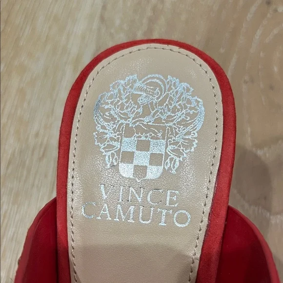 Vince Camuto Red Studded Mules - Picture 3 of 5